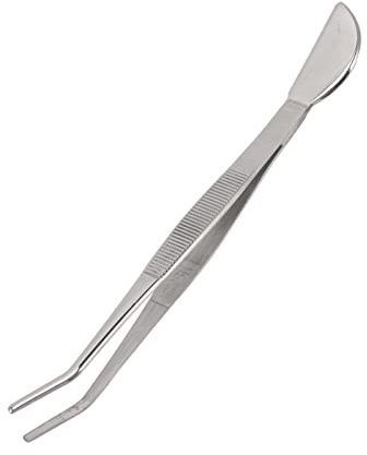 Jeffergarden Pinzas para Bonsái, Acero Inoxidable, Bordes Lisos, Pinzas para Bonsái Resistentes Al Desgaste, Herramientas para Aflojar el Suelo (Doblado)
