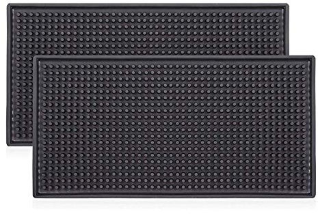 Flisdtry Tappetino da bar, 30,5 x 15,2 cm, colore nero, per servizio bar, bar o piano di