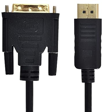 xiwai Câble vidéo DisplayPort mâle vers DVI mâle pour moniteur DVI 1,8 m