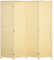 HOMCOM 4 Panel Folding Room Divider Screen, Wall Panel Privacy Furniture, Freestanding Paravent Partition Separator for Living Room, Bedroom and Office, 180 x 180cm, Natural