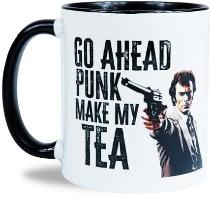 Reactive Brands MUGEMS Go Ahead Make My Tea! Mug - Funny Dirty Harry Clint Eastwood Coffee Or Tea Mug