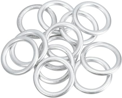 Motoforti Ölwannen-Ablassschrauben-Dichtungen Für Audi A3 09-13 12 Stück | Aluminium, Silberton, 14x20x2mm, OE-Nr. N0138157, Für Audi A4 06-09 12-16, Für Audi A5 08-10 12-17, Für Audi A6 06-18