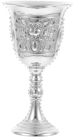 ABOOFAN Calice Vintage Calice Comunione Coppa: da Vino Coppa del Re Rinascimentale Medievale Anniversario di Matrimonio Cerimoniale Bicchieri Argento