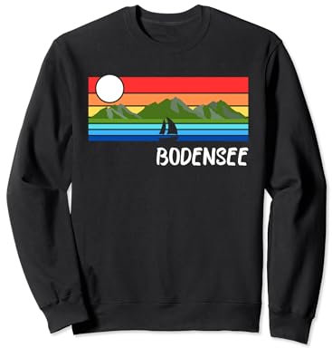 Bodensee Segelboot Berge Design Bodenseeregion Bodensee Sweatshirt