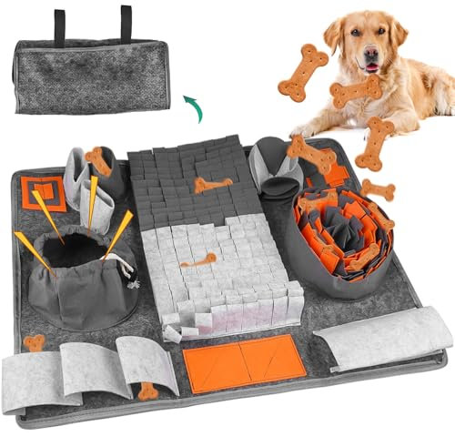 BAIFULAI Intelligenzspielzeug Schnüffelteppich für Hunde: 65x44 cm Waschbare Anti-Rutsch Schnüffelmatte, Intelligenzspielzeug für Hunde und Katzen, Schnüffelteppich Hund Katze Groß​​