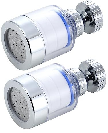 Hoement 2stücke Wasserhahn Küchenbelüfter Mit Filter Drehbarer Wasserhahnsprüher Waschbecken-wasserhahnkopf Wasserhahnzubehör Für Haushalt Und Küche Spart Wasser Und Filtert Verunreinigung