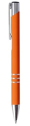 GIOTTO 50 Penne Personalizzate con Scritta e Logo - Penna in Metallo con Incisione Laser, Idea Personalizzabile Ufficio, Inaugurazioni, Fiere, Gadget Promozionali (50 Penne Arancio)