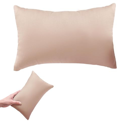 FILOEEX Petits oreillers pour dormir, 27,9 x 17,8 cm, mini oreiller doux avec taie, pour adultes, enfants, chats et chiens, soutien de bureau, lavable en machine