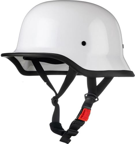 Casco Vintage Retrò Scooter, Casco Scodella Casco Jet Ciclomotore Casco Mezzo Casco Cromwell Casco Aperto Per Uomo E Donna Certificazione DOT/ECE Per Moto Chopper Motorino 12,XXL