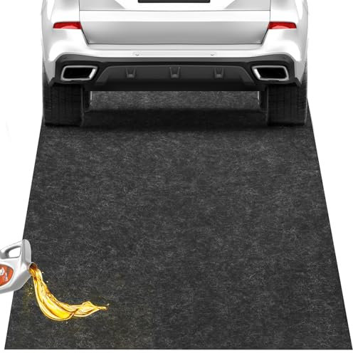Tappetino per Garage da Sottovettura, 100x200 cm Impermeabile, Coprisuolo Riutilizzabile Antiscivolo per Olio, Assorbente per Proteggere il Pavimento, Tappeto per Moto e Auto