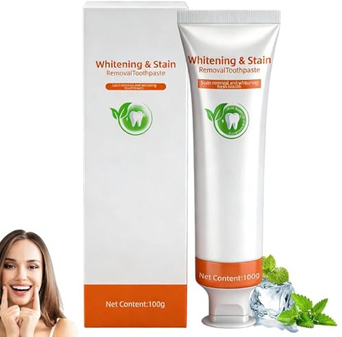 Zahnpasta Weisse Zähne, Whitening Zahnpasta Fördert eine Natürliche Zahnaufhellung, Unterstützt die Zahnfleischgesundheit, Aufhellende Zahncreme für Empfindliche Zähne, 100g (1PC)