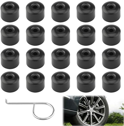 NYVOR 20 Stück Radschraubenkappen 17mm Radmutterkappen, Radmuttern Radbolzen Kappen, Schraubenabdeckung Auto Radkappen, Diebstahlschutz schraubenkappen Kompatibel mit VW Golf Passat Beetle Audi