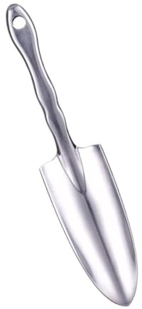 Pelle de Jardinage Outil de Fouille Argenté en Alliage D'aluminium | Manche Ergonomique, Usage Pratique au Potager Plantation, Format Manuel pour Travaux de Sol