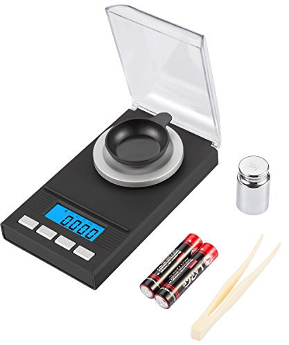 Brifit Feinwaage 50g/0,001g, Milligramm Waage mit Kalibriergewicht, Taschenwaage, Goldwaage, Münzwaage, Schmuckwaage, Digital Briefwaage mit Tara-Funktion, PCS Funktion