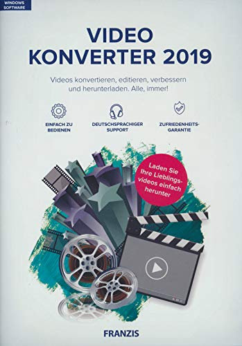 FRANZIS Video Konverter 2019|2019|4K-UHD- und HD-Videos|-|Für PC Windows 10 / 8.1 / 8 / 7|Disc|Disc
