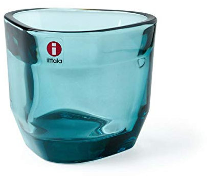Iittala Tris Glas Teelichthalter 72 mm seeblau Alfredo Haeberli 2005 sea Blue kynttilälyhty merensin