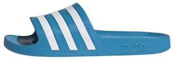 adidas Unisex Adilette Aqua Slides, Solar Blue / Cloud White / Solar Blue, 6 UK