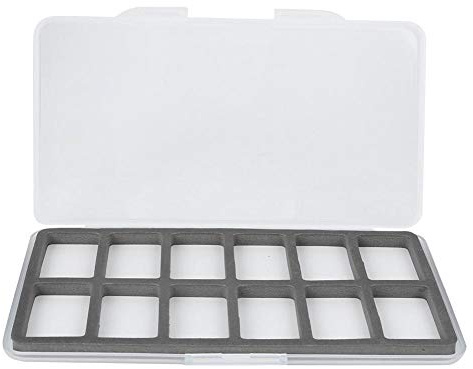 MAGT Cajas de Aparejos de Pesca, Caja de Señuelos de Espuma Magnéticos Caja de Almacenamiento para Señuelos de Pesca (12 Compartimentos)