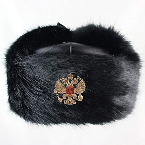 Russen Mütze Herren Sowjetisches Abzeichen Ushanka Männer Winter Bomber Hüte Pu Army Military Earflap Hat Russland Outdoor Schneekappen-Russian_Badge9
