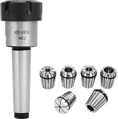 MOUMOUTEN Spannzangen Set, 1 Stück CNC-Drehmaschine Federspannzangenfutter MT3 ER32 M12 Spannzangenhalter Wellenklemmwerkzeugleiste für CNC Fräsen