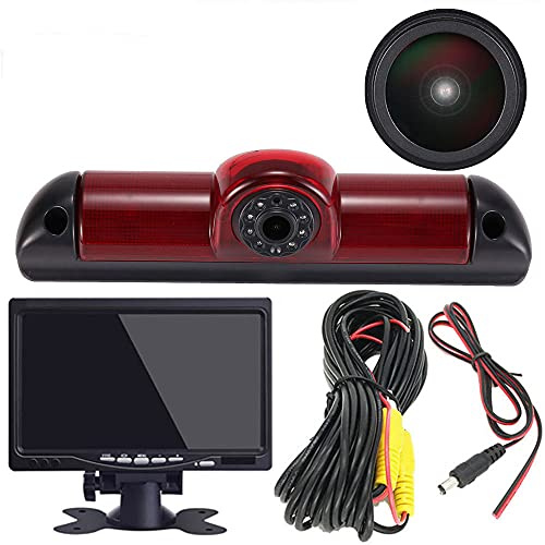 HD Auto IP68 1280 Pixel hohe Lampe Bremse Licht Rückansicht Rückfahrkamera kann Winkel einstellen Nachtsicht kompatibel mit FIAT Ducato X250/Peugeot Boxter/Citroen Jumper