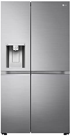 LG GSLV90PZAE Frigorifero Americano Side by Side Total No Frost con Congelatore, 635 L, Dispenser Acqua e Ghiaccio UV Nano, Door Cooling, Linear Cooling - Frigo Smart con Wi-Fi e Freezer