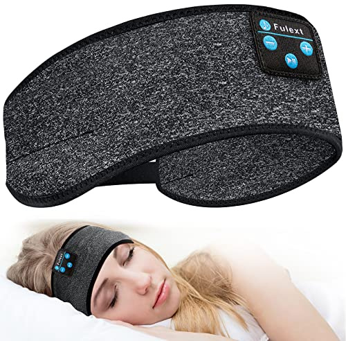 Casque de sommeil Bluetooth – Bandeau réglable pour dormir sur le côté, bande élastique pour dormir sur le côté, écouteurs confortables ASMR sans fil, gadgets électroniques, cadeaux pour homme et