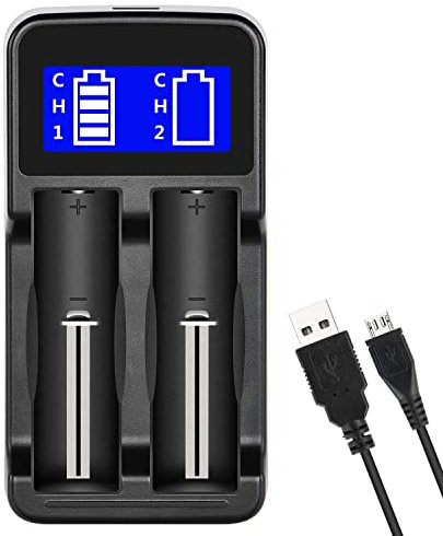 TECH DISCOUNT Chargeur Piles Rechargeable Universel AAA AA Intelligent LCD Batteries Rapide Photos 2 Emplacements C Telecommande USB Bricolage