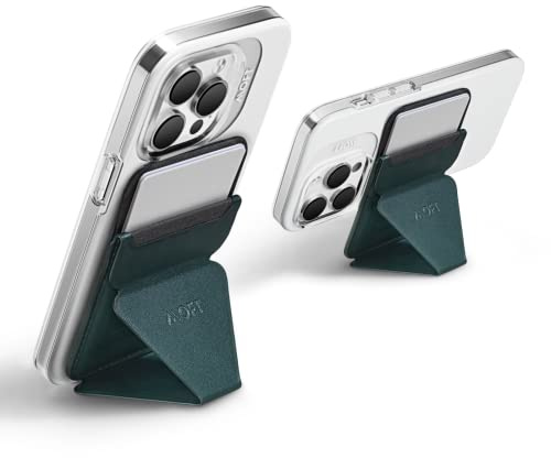 MOFT Snap Portefeuille pour Magsafe pour iPhone 17/16/15/14/13/12 Series, Support magnétique en Cuir végane pour téléphone avec 3 Angles de Vue, Force magnétique améliorée (Jungle)