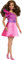 Barbie Fashionistas Puppe #225, kruvige Körpergröße mit braunem Haar, glitzerndem Kleid in Pink und Zubehörteilen, sammelbare Modepuppe zum 65. Jubiläum, HRH22