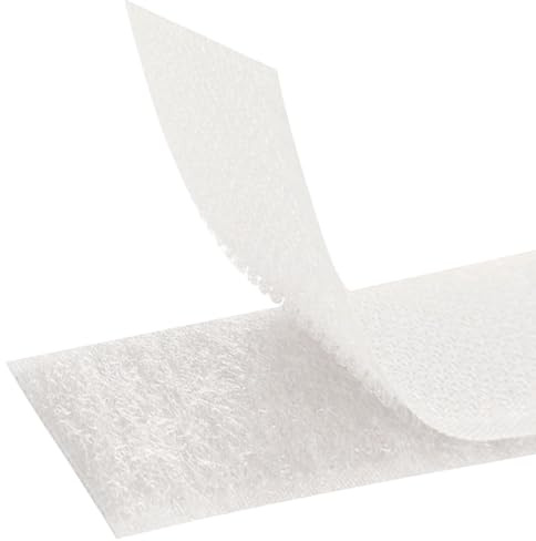 MARARDI Klettband [Weiß] Klettverschluss zum Nähen Doppelseitig [5 Meter x 50 mm] Hook and Loop [NICHT KLEBEND] Extra Starker und Beständig Streifen zum Bekleidung Basteln Heimwerken