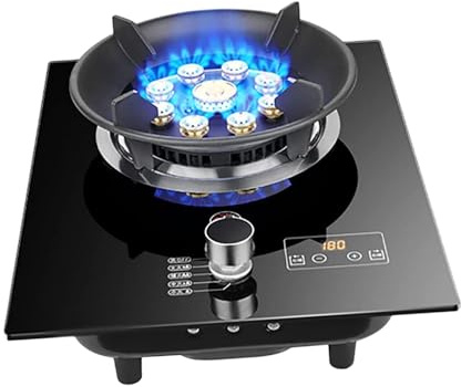 Estufa De Gas Butano - Estufa A Gas, 7KW Moderó La Hornilla De Cristal De La Estufa, Estufa De Gas Portátil, Estufa De Gas Con Recordatorio Anti-quemaduras, Montaje Sobremesa Y Empotrado ( Size : LPG