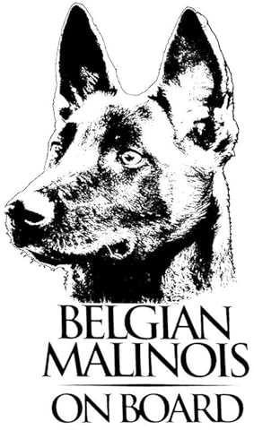 Autoaufkleber Belgische Malinois Autoaufkleber 25cm(9.8 Inch) 3D Zerrissen Metall Aufkleber Reflektierende Belgische Schäferhund Aufkleber Schwarz wasserdichte Haustier Hund Aufkleber