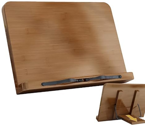 Buchständer mit Lesehalter, Rezeptbuchhalter, klappbarer Buchhalter mit Klemmhaltern, freihändige Staffeleitisch, Mehrzweck-Clipboard