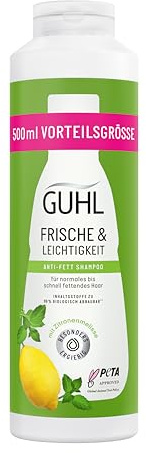 Guhl Frische&Leichtigkeit Shampoo - Inhalt: 500 ml - Vorteilsgröße - Anti-Fett Shampoo - Reinigt effektiv - Für normales bis schnell fettendes Haar