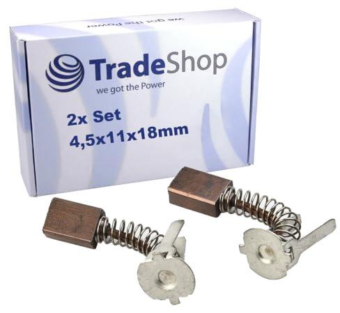 Trade-Shop Bronze - Escobillas de carbón para motor (4,5 mm x 8 mm x 11 mm, compatibles con Bosch GSB140-LI, GSB 180-LI, GSR18V-21, GSB18V-21, atornillador de taladro