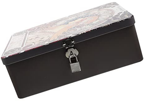 TOPBATHY Aufbewahrungsbox Mit Schloss Aus Weißblech Kleine Blechdose Mit Deckel Für Schmuck Fotos Andenken Geschenke Kompakt Und Langlebig