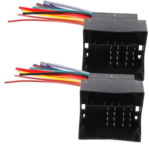 UKCOCO Kit Cablaggio Auto Connettore Femmina Abs 2 Pezzi per Autoradio senza Necessità di Tagliare Fili Compatibile Impianto Stereo e Adattatore Radio