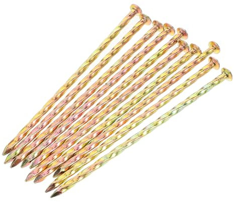 VINTORKY 10piezas Estacas De Jardín De Metal Clavos De Paisajismo De Carbono Clavos para Césped Artificial y Adoquines Fácil Instalación para Camping y Jardinería