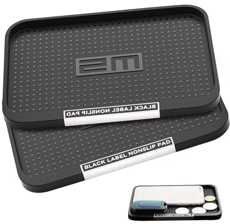 Antirutschmatte Auto Armaturenbrett, 2 Stück Armaturenbrett Ablage Handy Anti Rutsch Matte Auto Schwarz Dash Matte für Handys Schlüssel Autodekorationen Sonnenbrille