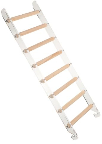 SHINEOFI Scala per Uccelli Giocattolo Creativo per Pappagalli e Parrocchetti in Acrilico e Legno Migliora L'umore la Salute per Arrampicarsi Accessorio per Gabbia