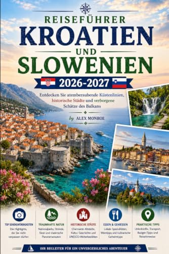 REISEFÜHRER KROATIEN UND SLOWENIEN 2026: Entdecken Sie atemberaubende Küstenlinien, historische Städte und verborgene Schätze des Balkans