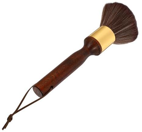 Cepillo de Peluquería para Cuello y Cabello, Mango Ergonómico de Madera | 1 Pieza, Limpieza de Pelos Sueltos, Uso en Barbería y Afeitado, Agarre Cómodo, Herramienta Práctica