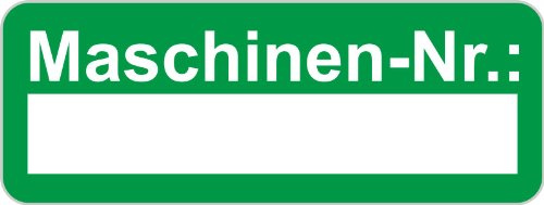 500 grüne Etiketten Aufkleber Maschinennummer Maschineninventar 48x20 mm beschriftbar