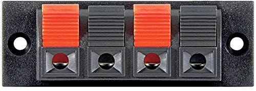 Goobay Lautsprecherklemme mit 4 Klammern, Schwarz / Rot, 3 Stück