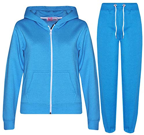 A2Z 4 Kids Youth Two Piece Athleisure Clothing - T.S Plain Blue 11-12