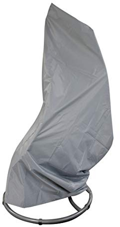 greemotion Schutzhülle für Hängesessel, Wasserabweisende Hülle aus Polyester, Schutzhaube mit Zugband und Reißverschluss, grau, ca. 70 x 210 x 70 cm