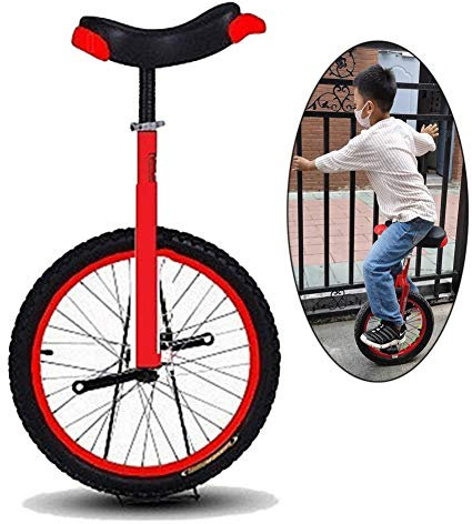 HWF Einrad Kinder 16/ 18 Rad Einrad für Kinder/Jungen/Mädchen, Groß 20 Freestyle Cycle Einrad für Erwachsene/Große Kinder/Mama/Papa, Bestes Geburtstagsgeschenk, Rot