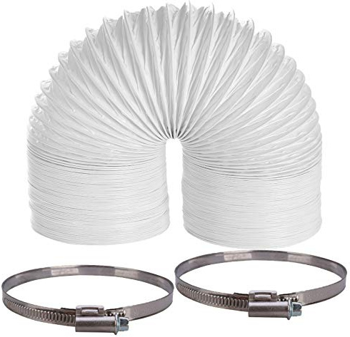 Qualtex Extra Long Universal Tumble Dryer 4M Extension Vent Hose 4 & 2 Clamp Band Clips Fits hotpoint whiteknight hoover beko bosch electrolux etc tumble dryers