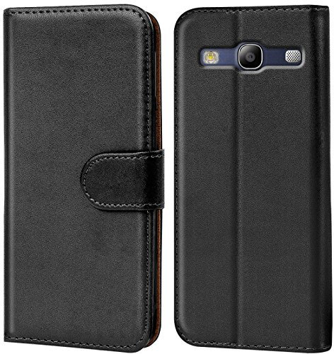 Verco Handyhülle für Samsung S3 Hülle, Schutzhülle für Samsung Galaxy S3 Neo Tasche PU Leder Flip Case Brieftasche - Schwarz